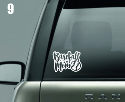 Baseball Mom Window Decal Baseball Mom Window Decal