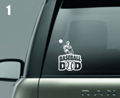 Baseball Dad Window Decal Baseball Dad Window Decal