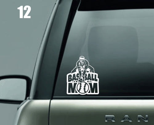 Baseball Mom Window Decal