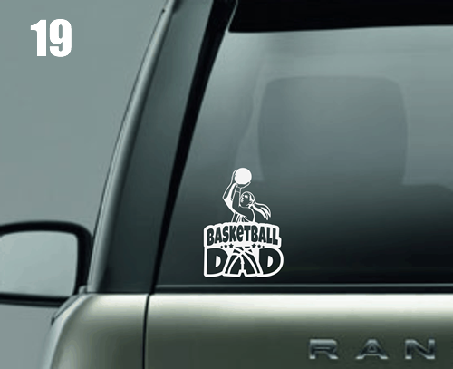 Basketball Dad (Female Player) Window Decal