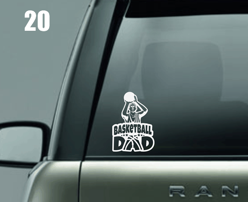 Basketball Dad (Female Player) Window Decal