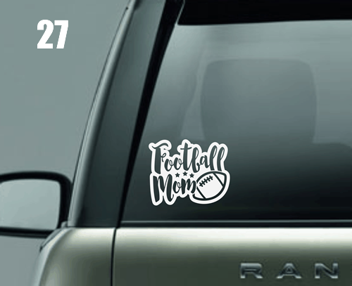 Football Mom Window Decal
