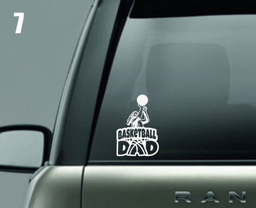 Basketball Dad (Female Player) Window Decal