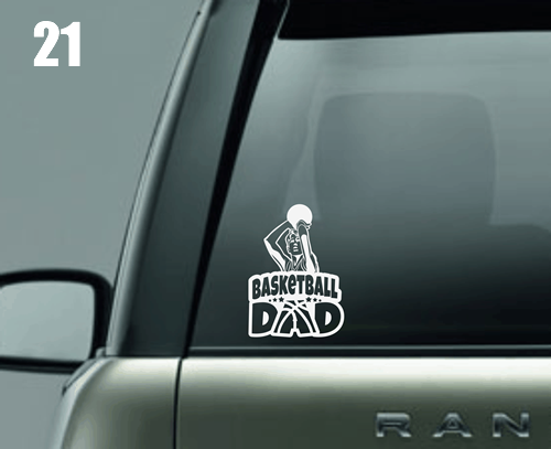 Basketball Dad (Male Player) Window Decal