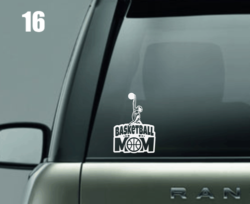 Basketball Mom (Male Player) Window Decal