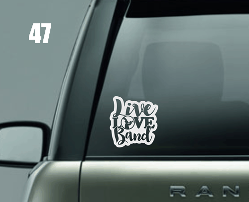 Live Love Band Window Decal