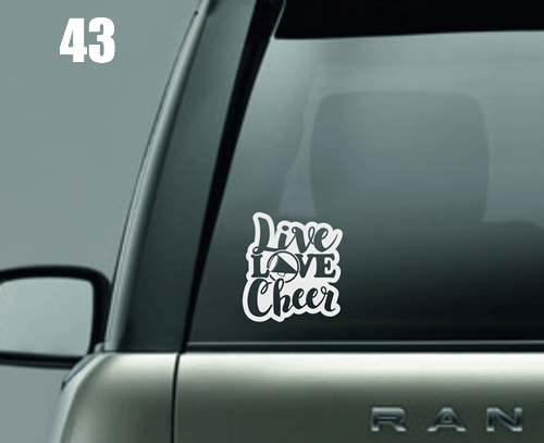 Live Love Cheer Window Decal