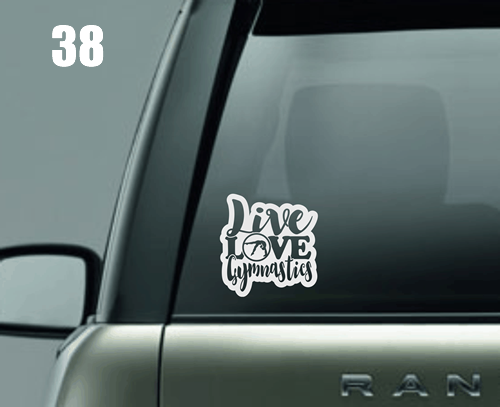 Live Love Gymnastics Window Decal Live Love Gymnastics Window Decal