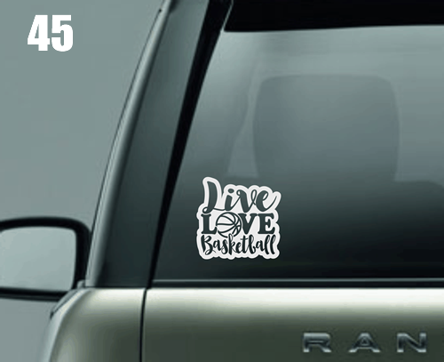 Live Love Basketball Window Decal