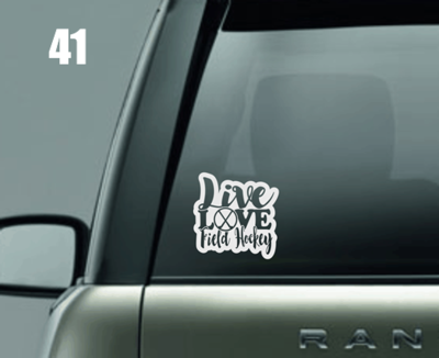 Live Love Field Hockey Window Decal
