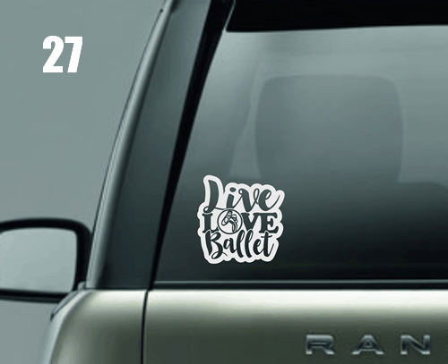 Live Love Ballet Window Decal