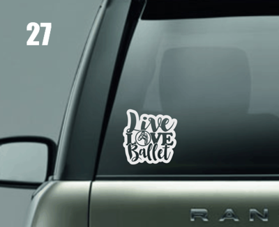 Live Love Ballet Window Decal