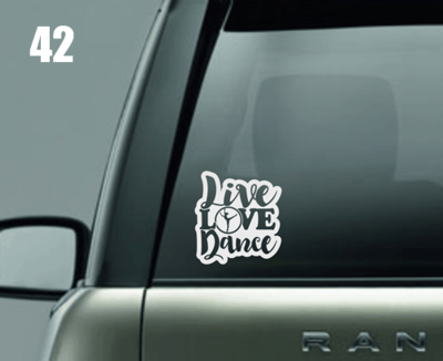 Live Love Dance Window Decal Live Love Dance Window Decal