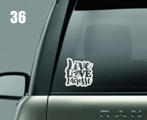 Live Love Lacrosse Window Decal