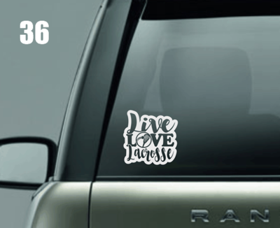 Live Love Lacrosse Window Decal