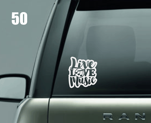 Live Love Music Window Decal