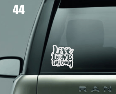 Live Love Cross Country Window Decal