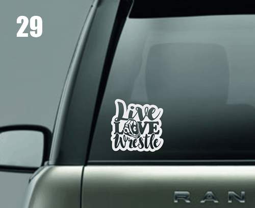 Live Love Wrestle Window Decal
