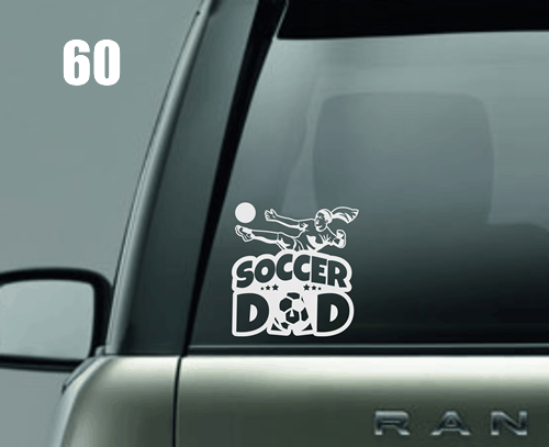 Soccer Dad (Female Player) Window Decal