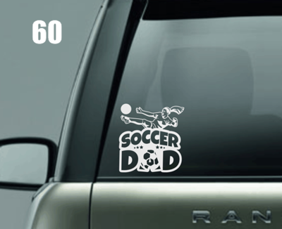 Soccer Dad (Female Player) Window Decal