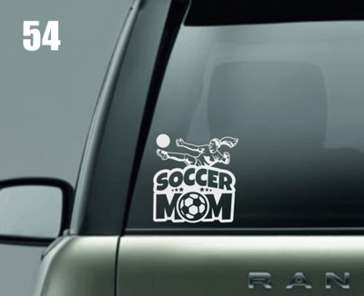 Soccer Mom (Female Player) Window Decal