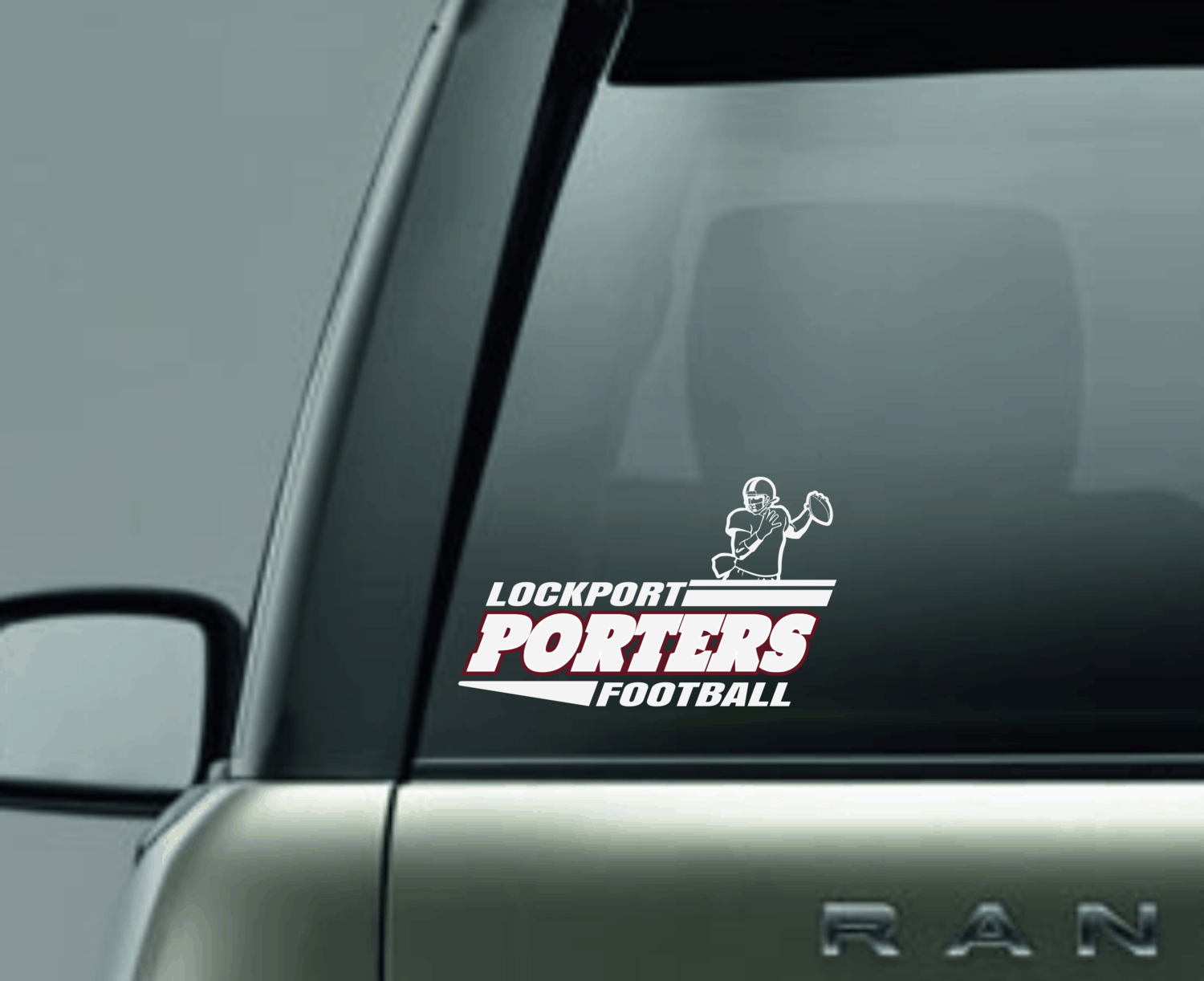 Personalized Football Team Window Decal Personalized Football Team Window Decal