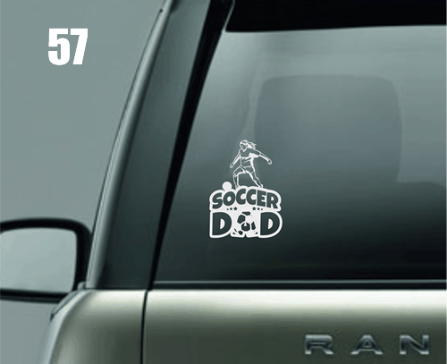 Soccer Dad (Female Player) Window Decal