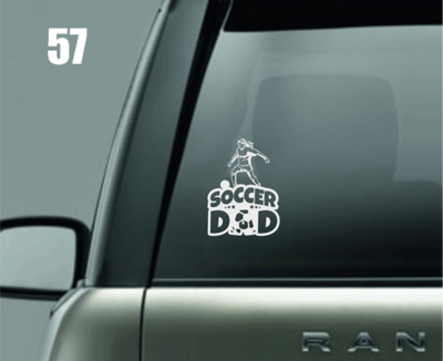 Soccer Dad (Female Player) Window Decal