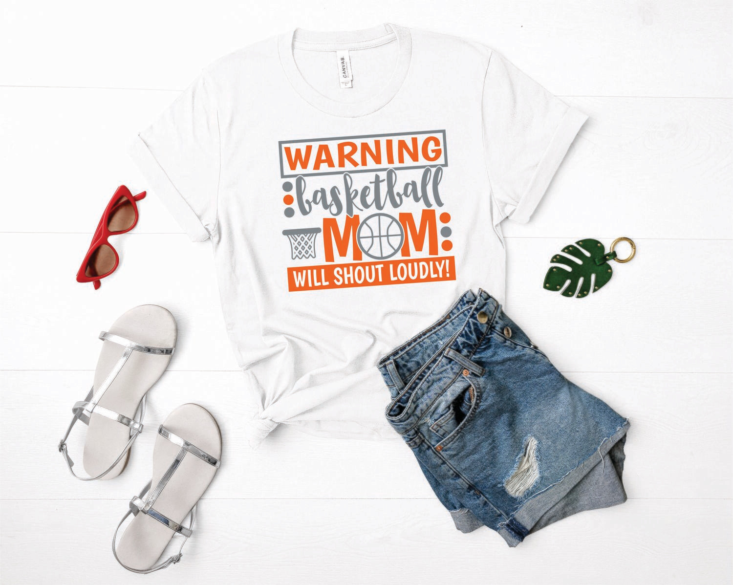 Basketball Mom - Will Shout Loudly Tee Shirt