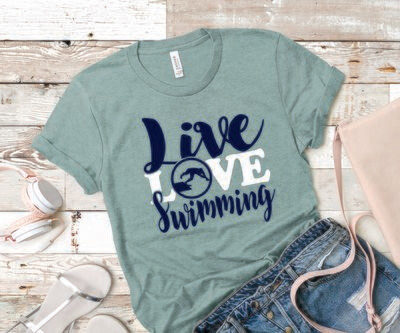 Live Love Swimming Tee Shirt