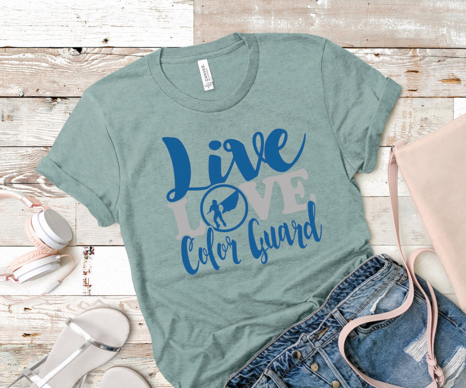 Live Love Color Guard Tee Shirt