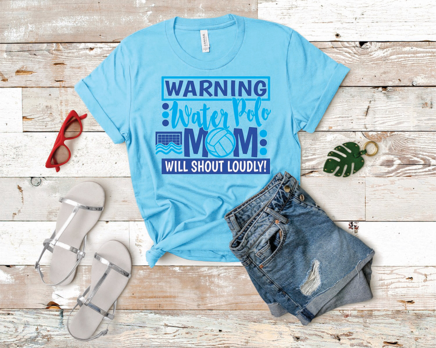 Water Polo Mom Will Shout Loudly Tee Shirt