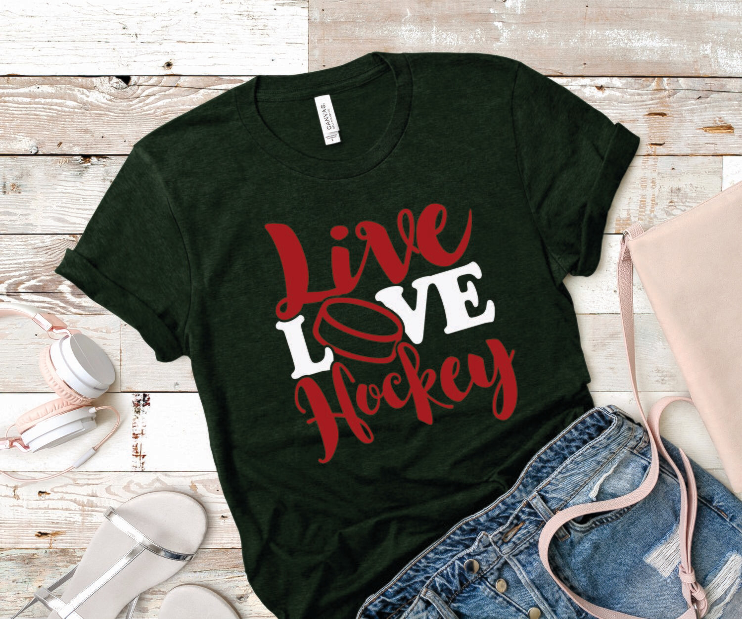 Live Love Hockey Tee Shirt