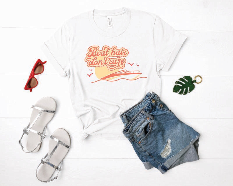 Boat Hair, Don't Care Tee Shirt