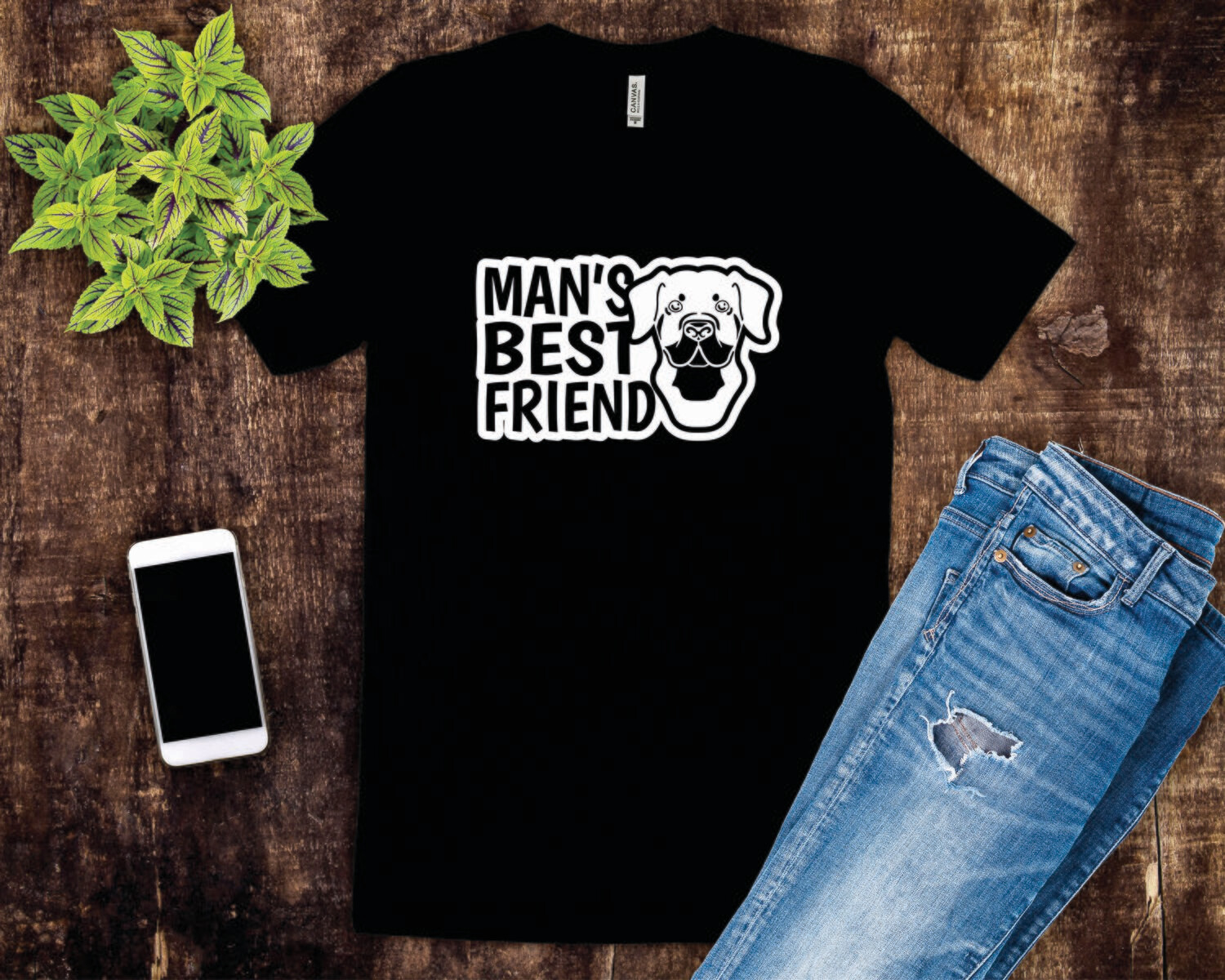 Custom Man's Best Friend Tee Shirt