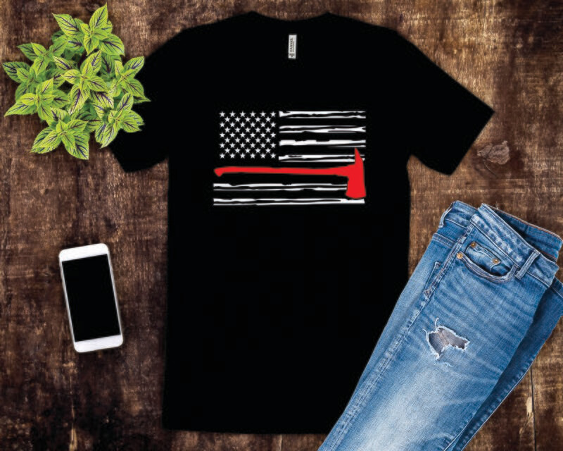 Fire Fighter Flag Tee Shirt