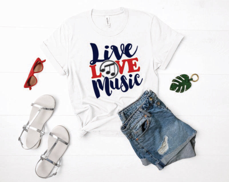 Live Love Music Tee Shirt