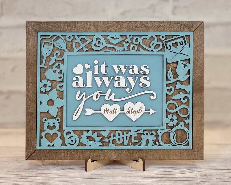 Custom Frame for Valentine's Day, Anniversary or Wedding