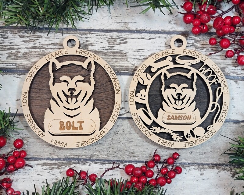 Custom Adorable Dog Ornaments
