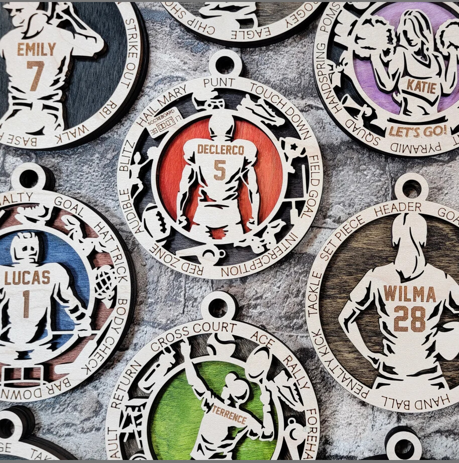 Custom Sports Ornaments Custom Sports Ornaments