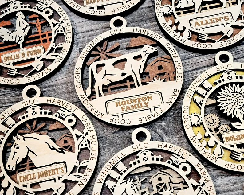Farm Fresh Customizable Ornaments