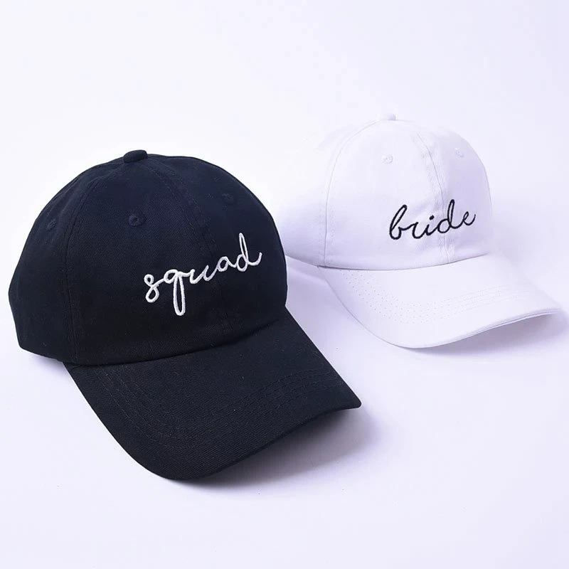 Embroidered Bride Squad Caps
