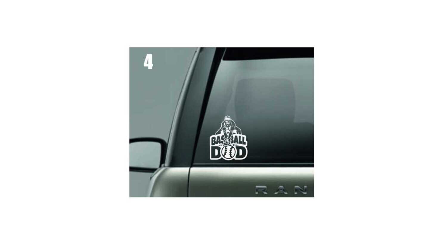 Baseball Dad Window Decal Baseball Dad Window Decal