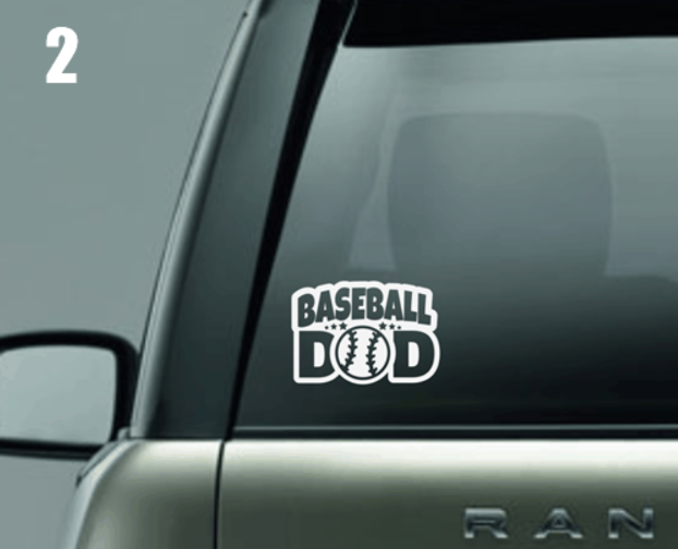 Baseball Dad Window Decal