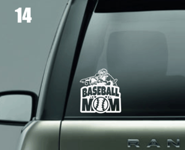 Baseball Mom Window Decal Baseball Mom Window Decal