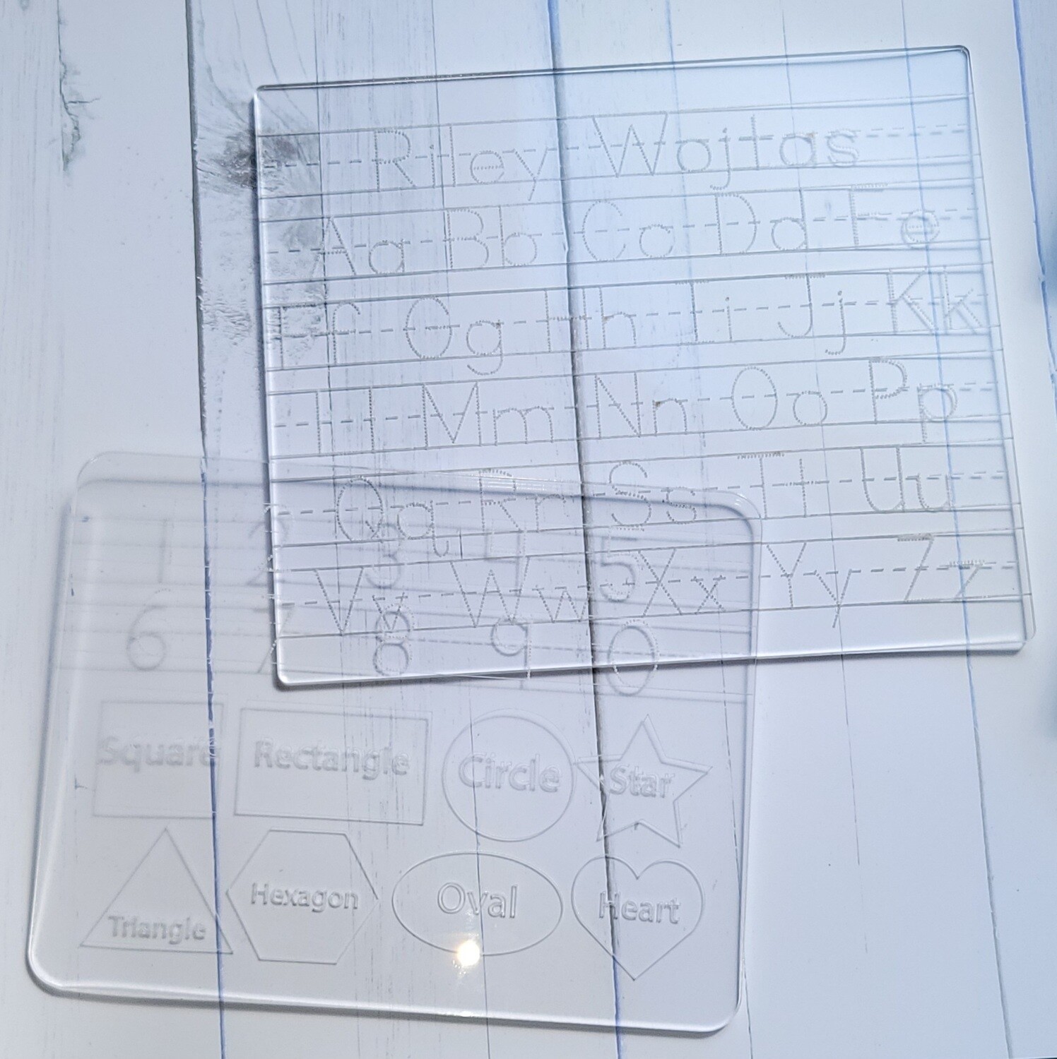 Acrylic Tracing Board for Name, Alphabet, Numbers and Shapes