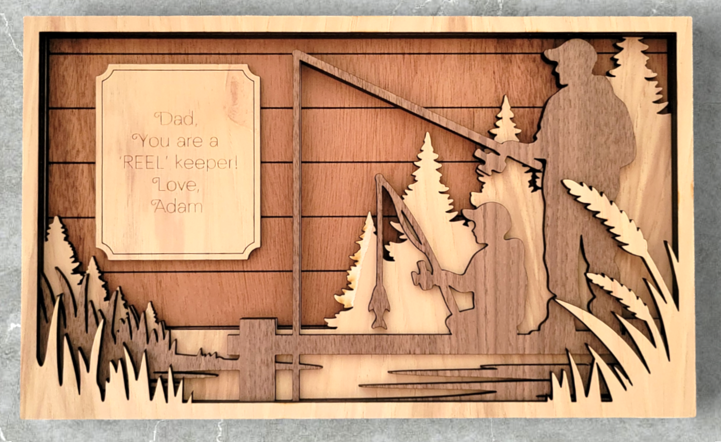 Fishing with Dad Keepsake Frame