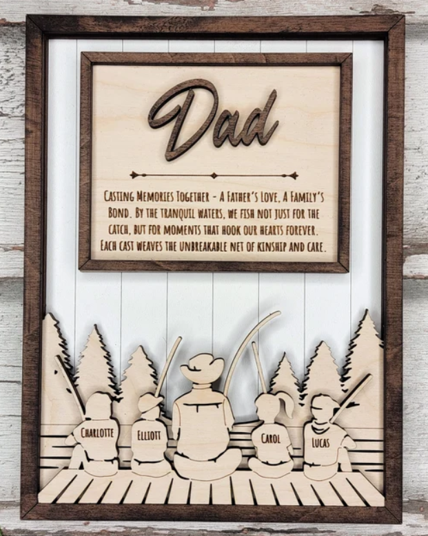 Father's Day Fishing Keepsake Decor
