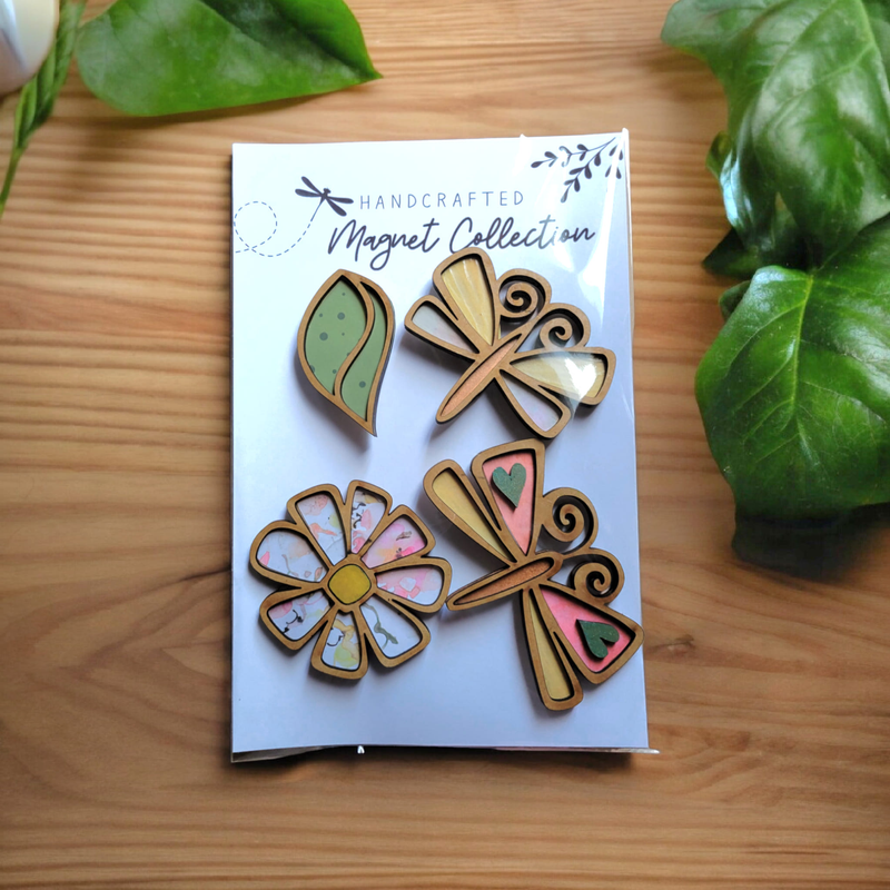 Decorative Dragonfly Magnet Set