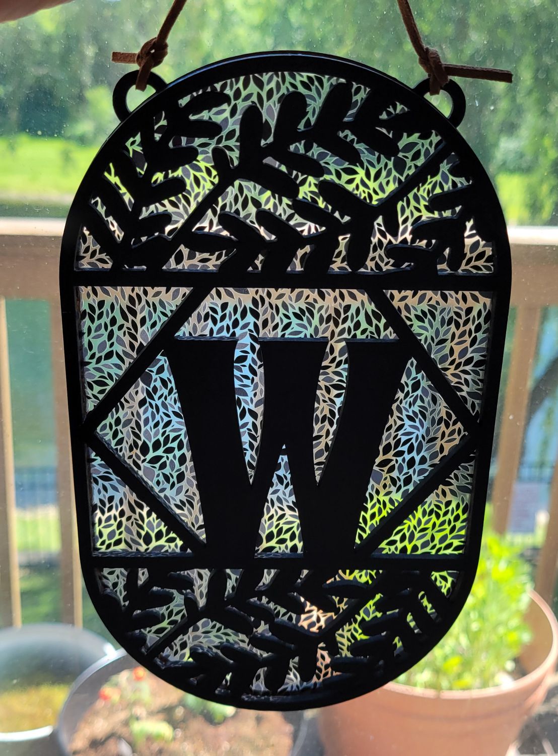 Custom Monogram Suncatcher Custom Monogram Suncatcher